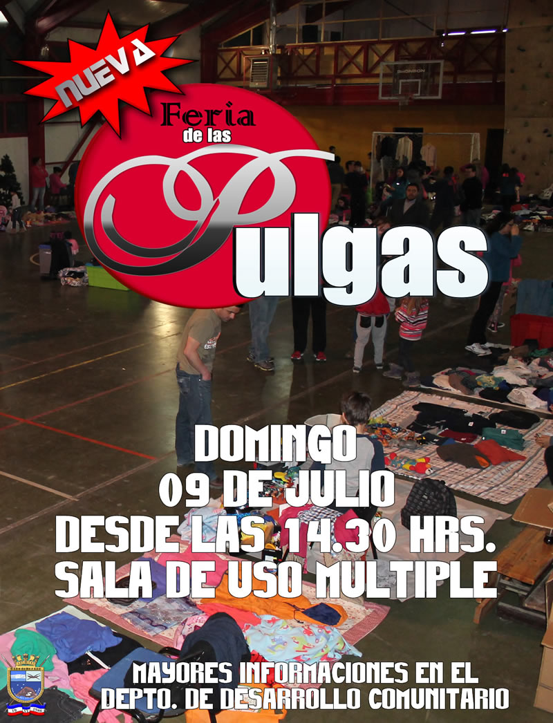 FERIA DE LAS PULGAS DEL MES DE JULIO SE REALIZARÁ ESTE DOMINGO